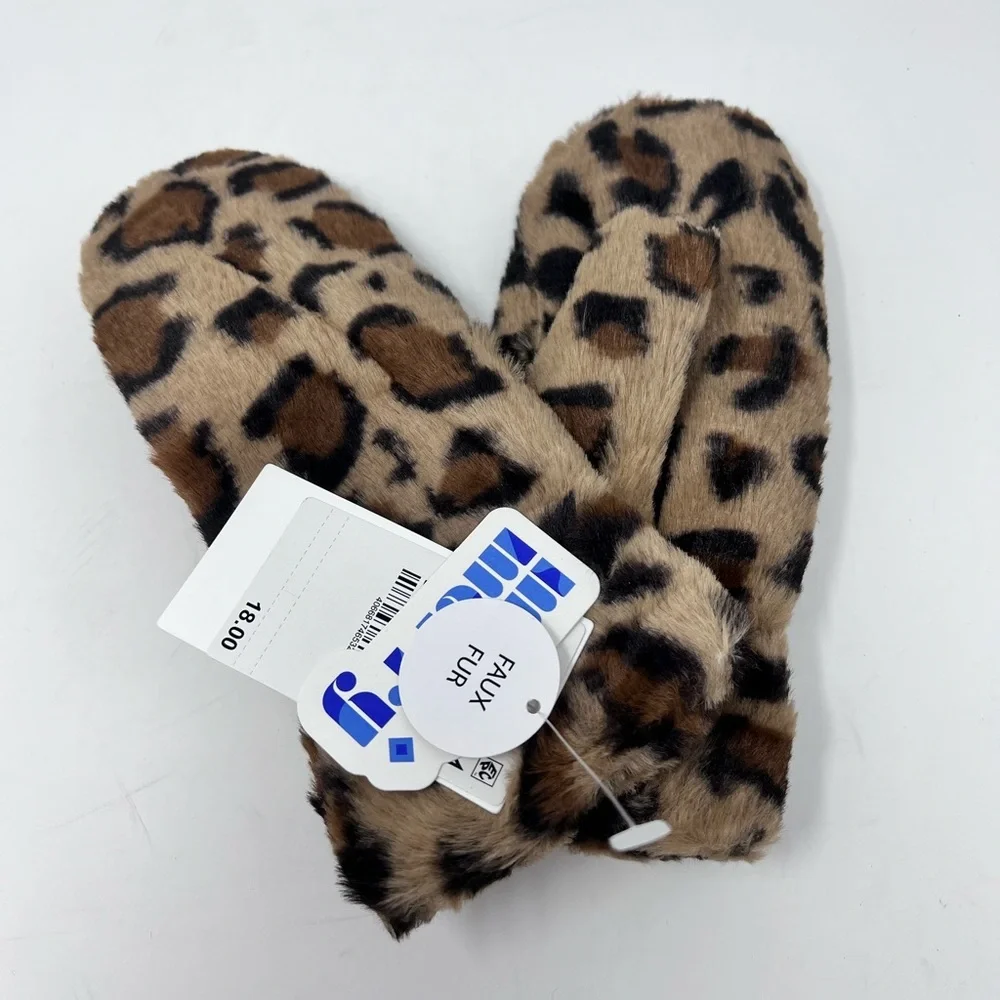 Girl’s Make It Merry Faux Fur Mittens | NWT